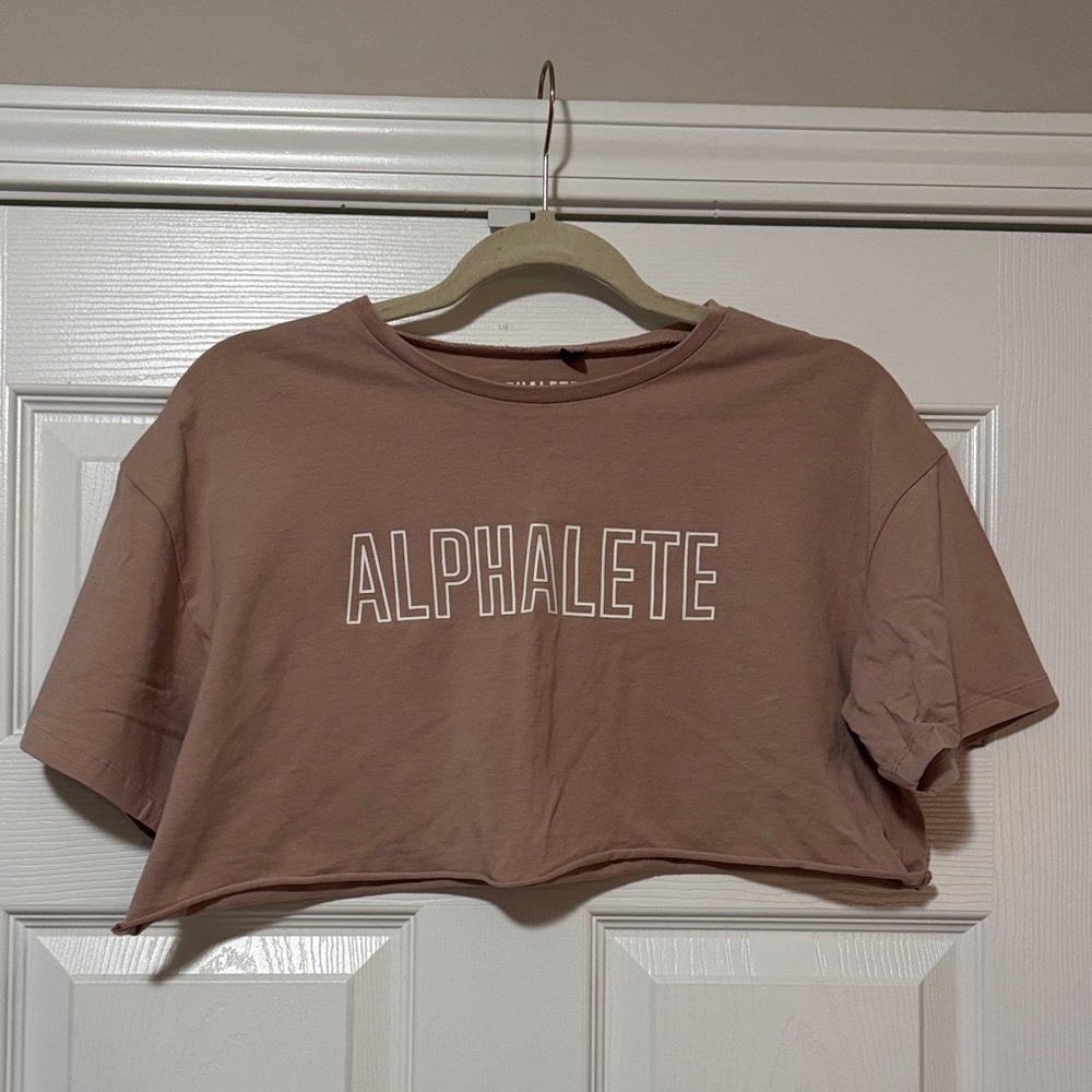 Alphalete Dusty Rose Cropped Tee